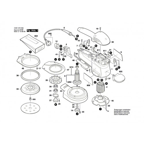 Запчасти для шлифмашины Bosch GEX 125A